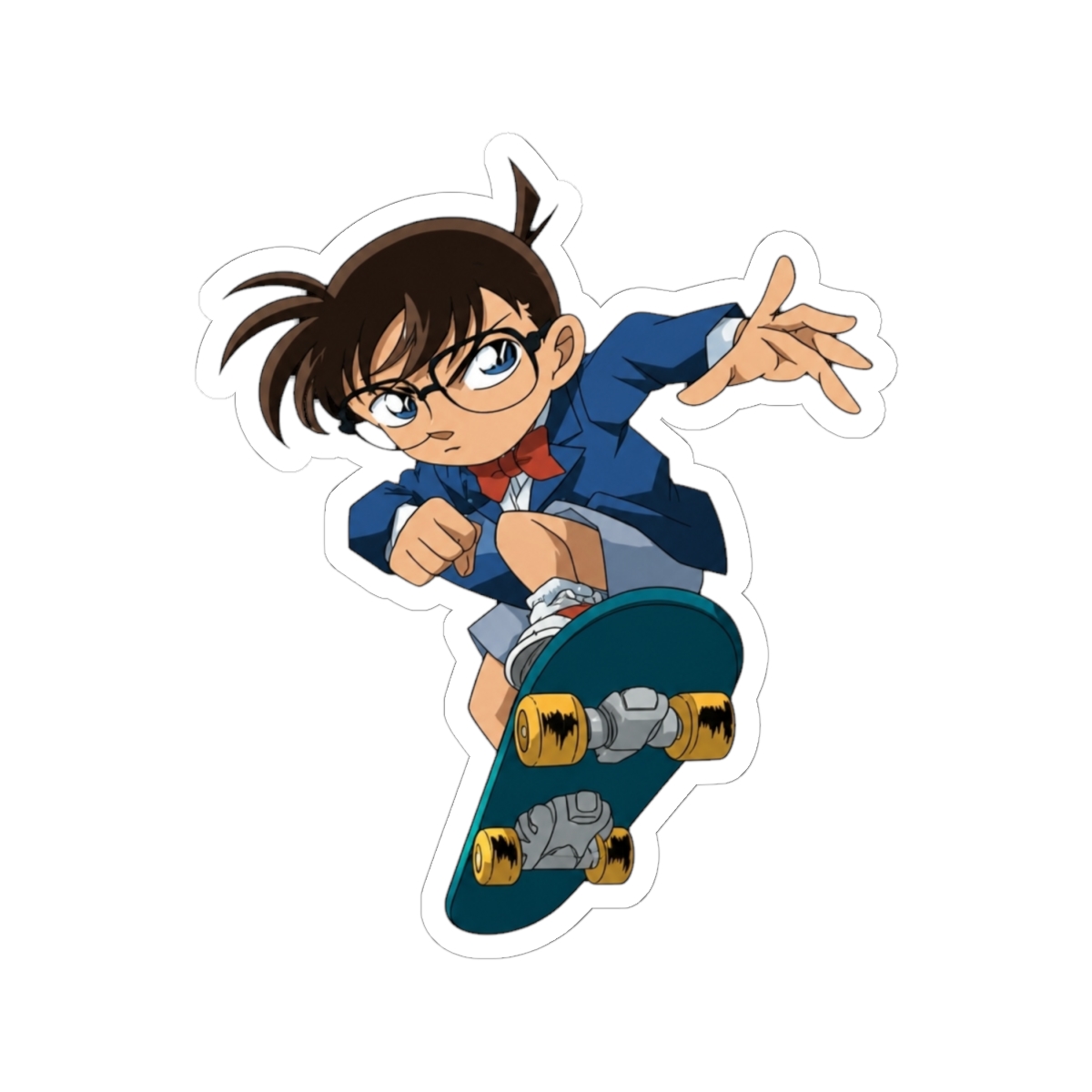 Detective Conan - Old Anime - Conan Edogawa Sticker | Detective Conan / Case Closed - alternate angle 1, merchandise