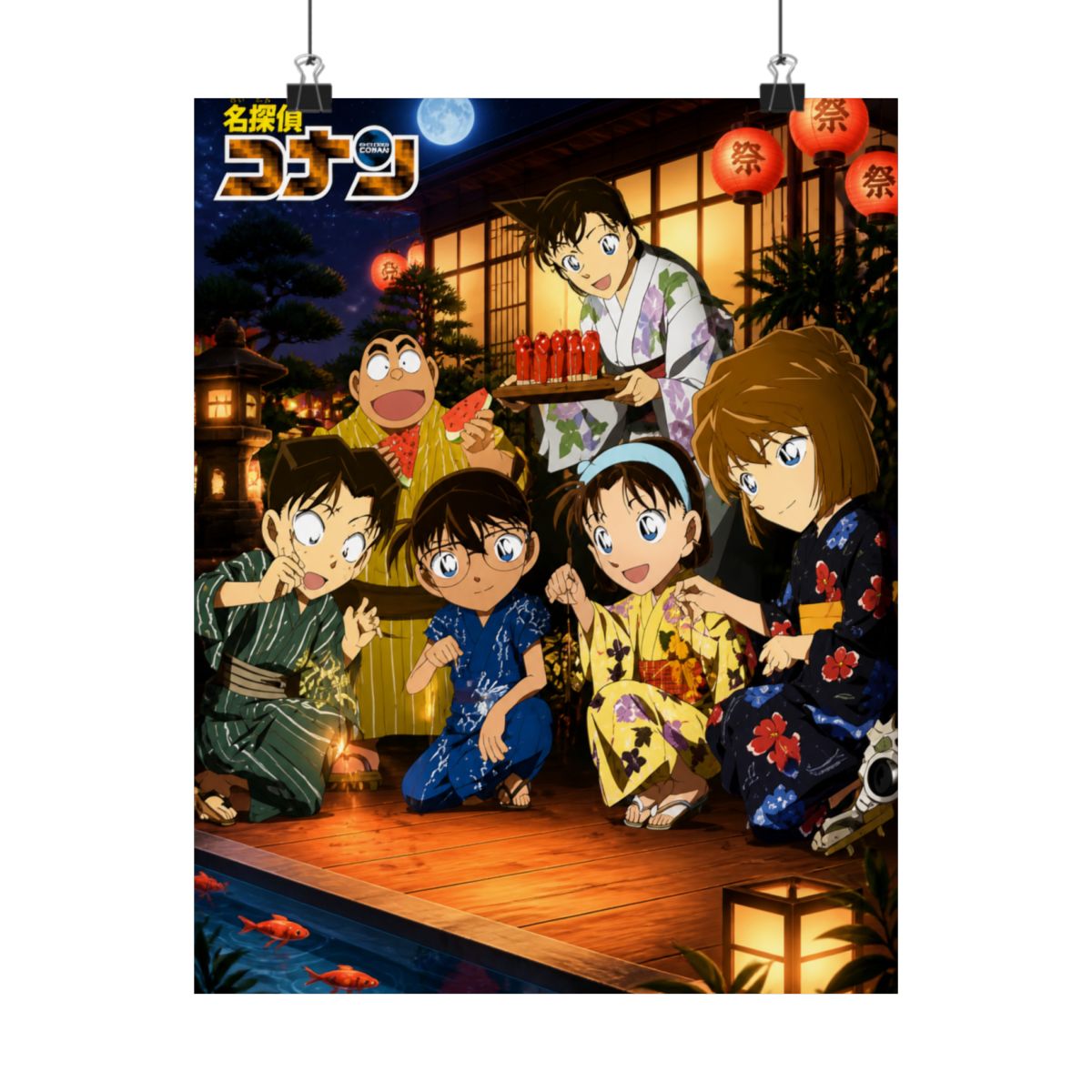Detective Conan - Case Closed Anime Fabric Wall Scroll Poster (32 x 21) Inches | Detective Conan / Case Closed - alternate angle 5, merchandise