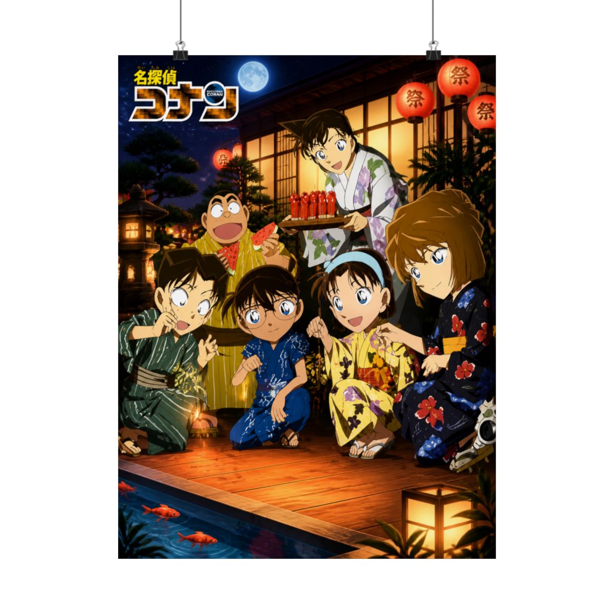 Detective Conan - Case Closed Anime Fabric Wall Scroll Poster (32 x 21) Inches | Detective Conan / Case Closed - alternate angle 1, merchandise